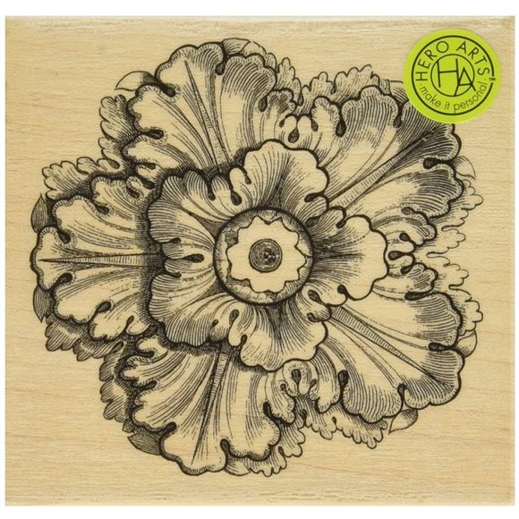 Hero Arts Etched Medallion Woodblock Stamp - Picture 1 of 5